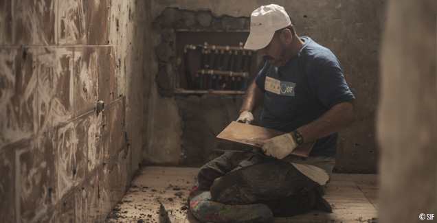 Le SIF poursuit la réhabilitation des habitations à Gaza. 